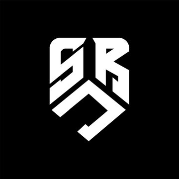 SJR letter logo design on black background. SJR creative initials letter logo concept. SJR letter design.
