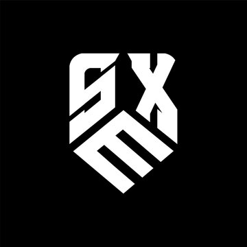 SMX letter logo design on black background. SMX creative initials letter logo concept. SMX letter design.
