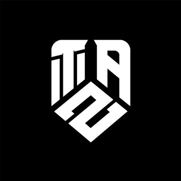 TZA letter logo design on black background. TZA creative initials letter logo concept. TZA letter design.
