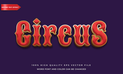 Editable circus text effect