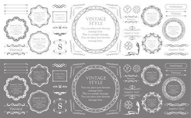 ビンテージなフレームデザインセット