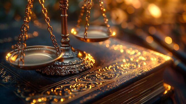section of the Bible highlighting the shining golden scales symbolizing fairness and justice
