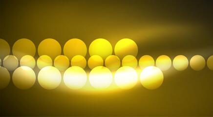 Shiny Light Neon Bubble Circles. Vector illustration For Wallpaper, Banner, Background, Card, Book Illustration, landing page