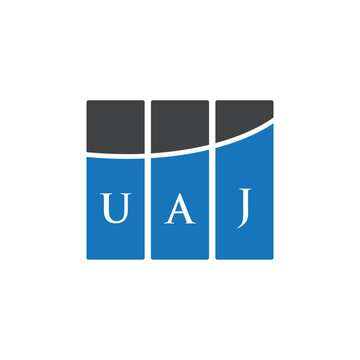 UAJ letter logo design on black background. UAJ creative initials letter logo concept. UAJ letter design.
