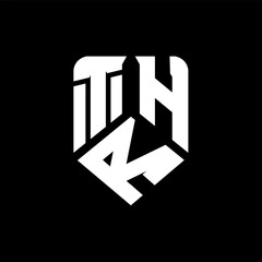 TRH letter logo design on black background. TRH creative initials letter logo concept. TRH letter design.
