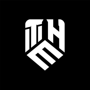 TMH letter logo design on black background. TMH creative initials letter logo concept. TMH letter design.
