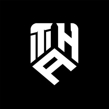 TAH letter logo design on black background. TAH creative initials letter logo concept. TAH letter design.

