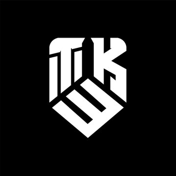 TWK letter logo design on black background. TWK creative initials letter logo concept. TWK letter design.
