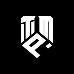 TPM letter logo design on black background. TPM creative initials letter logo concept. TPM letter design.
