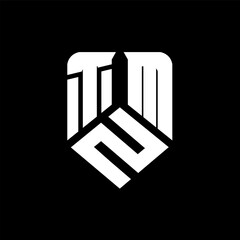 TZM letter logo design on black background. TZM creative initials letter logo concept. TZM letter design.
