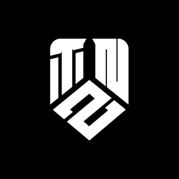 TZN letter logo design on black background. TZN creative initials letter logo concept. TZN letter design.

