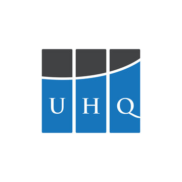 UHQ letter logo design on black background. UHQ creative initials letter logo concept. UHQ letter design.
