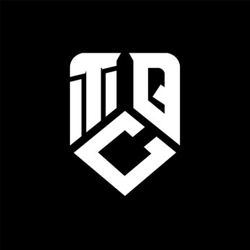TCQ letter logo design on black background. TCQ creative initials letter logo concept. TCQ letter design.
