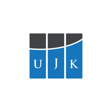 UJK letter logo design on black background. UJK creative initials letter logo concept. UJK letter design.

