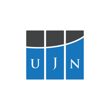 UJN letter logo design on black background. UJN creative initials letter logo concept. UJN letter design.
