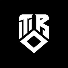 TOR letter logo design on black background. TOR creative initials letter logo concept. TOR letter design.
