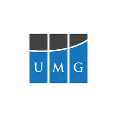 UMG letter logo design on black background. UMG creative initials letter logo concept. UMG letter design.
