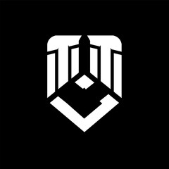 TLT letter logo design on black background. TLT creative initials letter logo concept. TLT letter design.
