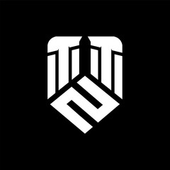 TZT letter logo design on black background. TZT creative initials letter logo concept. TZT letter design.
