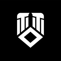 TOT letter logo design on black background. TOT creative initials letter logo concept. TOT letter design.
