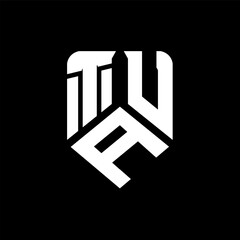 TAU letter logo design on black background. TAU creative initials letter logo concept. TAU letter design.
