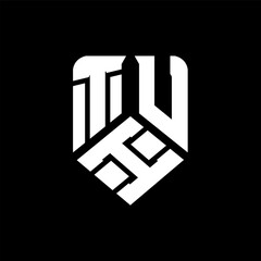 TIU letter logo design on black background. TIU creative initials letter logo concept. TIU letter design.
