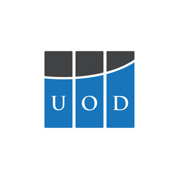 UOD letter logo design on black background. UOD creative initials letter logo concept. UOD letter design.
