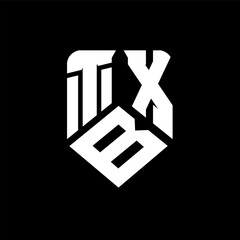 TBX letter logo design on black background. TBX creative initials letter logo concept. TBX letter design.
