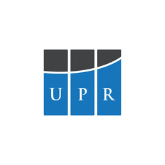 UPR letter logo design on black background. UPR creative initials letter logo concept. UPR letter design.
