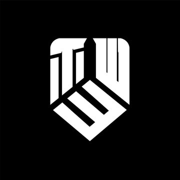 TWW letter logo design on black background. TWW creative initials letter logo concept. TWW letter design.
