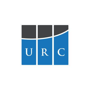 URC letter logo design on black background. URC creative initials letter logo concept. URC letter design.
