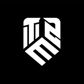 TMZ letter logo design on black background. TMZ creative initials letter logo concept. TMZ letter design.
