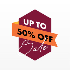 Colorful sale badge design asset