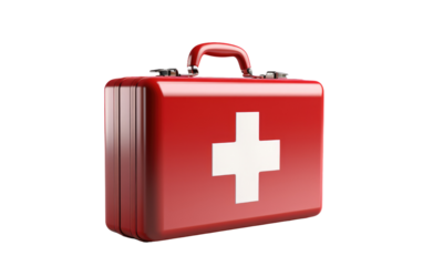 Travel-Friendly First Aid Kit Isolated on Transparent Background