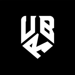 URB letter logo design on black background. URB creative initials letter logo concept. URB letter design.
