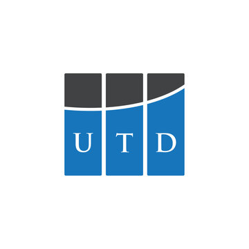 UTD letter logo design on black background. UTD creative initials letter logo concept. UTD letter design.
