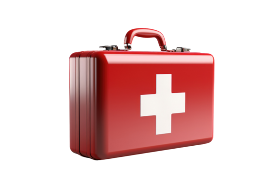 Travel-Friendly First Aid Kit Isolated on Transparent Background