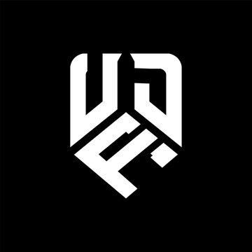 UFD letter logo design on black background. UFD creative initials letter logo concept. UFD letter design.
