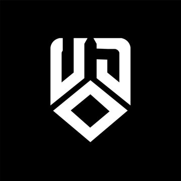 UOD letter logo design on black background. UOD creative initials letter logo concept. UOD letter design.
