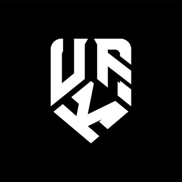 UKF letter logo design on black background. UKF creative initials letter logo concept. UKF letter design.
