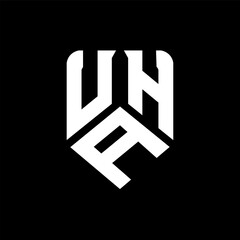 UAH letter logo design on black background. UAH creative initials letter logo concept. UAH letter design.
