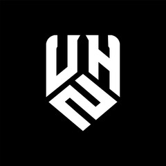 UZH letter logo design on black background. UZH creative initials letter logo concept. UZH letter design.
