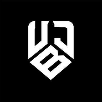 UBJ letter logo design on black background. UBJ creative initials letter logo concept. UBJ letter design.
