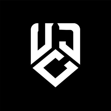 UCJ letter logo design on black background. UCJ creative initials letter logo concept. UCJ letter design.
