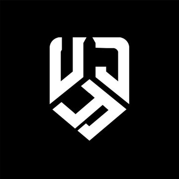 UYJ letter logo design on black background. UYJ creative initials letter logo concept. UYJ letter design.
