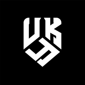 UYK letter logo design on black background. UYK creative initials letter logo concept. UYK letter design.
