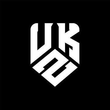 UZK letter logo design on black background. UZK creative initials letter logo concept. UZK letter design.

