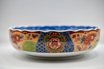 Brightly coloured serving bowl
