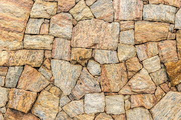 texture pattern of stone wall in Brazil