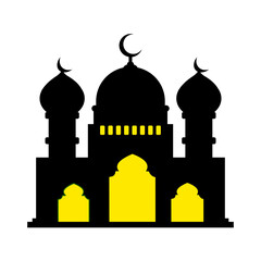 Fototapeta na wymiar mosque silhouette illustration